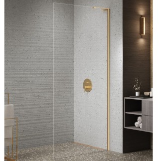 New Trendy Nesta kabina walk-in 1000x2000 mm wspornik kątowy gold brushed