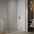 New Trendy Nesta kabina kwadratowa 1000x900x2000 mm gold brushed