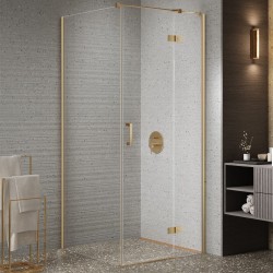 New Trendy Nesta kabina prostokątna 800x900x2000 mm gold brushed