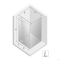 New Trendy Eventa kabina prostokatna lewa chrom 90x80x200 cm-rys.tech.