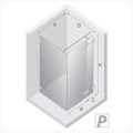 New Trendy Eventa kabina prostokatna prawa chrom 120x90x200 cm-rys.tech.