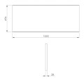 Elita blat meblowy 120 x 49,4 x 2,8 cm biały