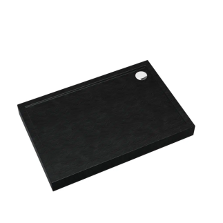 Schedpol Cameron black stone brodzik prostokątny 90x120cm