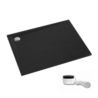 Schedpol Etrusco black stone brodzik prostokątny 140x80cm
