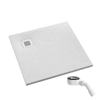 Schedpol Kalait white stone brodzik kwadratowy 100x100cm
