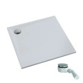 Schedpol Etrusco white stone brodzik kwadratowy 90x90cm