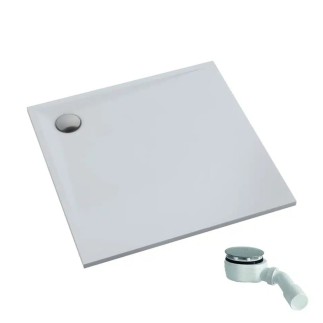 Schedpol Etrusco white stone brodzik kwadratowy 90x90cm