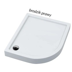 Schedpol Competia brodzik półokrągly asymetryczny prawy 80x100cm