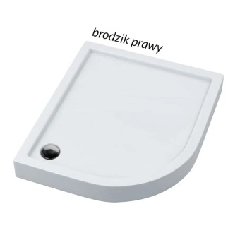 Schedpol Competia brodzik półokrągły asymetryczny prawy 80x100cm