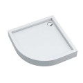 Schedpol Medium white stone brodzik półokrągły 80x80cm