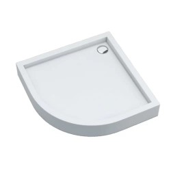 Schedpol Medium white stone brodzik półokrągły 80x80cm