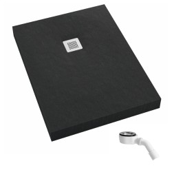 Schedpol New Horizons black stone brodzik prostokątny 70x120cm