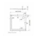 Schedpol Etrusco white stone brodzik kwadratowy 90x90cm-rysunek tech