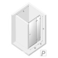New Trendy Avexa kabina prostokątna prawa gold brushed 100x90x200 cm-rys.tech.
