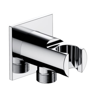 Omnires Omnires przyłącze kątowe z uchwytem punktowym kwadratowe 6cm chrom