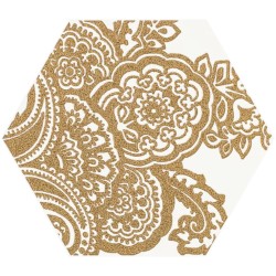 PMW SHINY LINES gold heksagon inserto B 19,8*17,1 (12)Paradyż  My Way Shiny lines gold heksagon ins