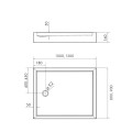 Schedpol Eko 2.0 brodzik prostokątny 90x120cm-rysunek tech