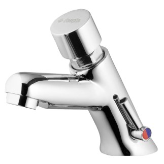 Deante Press bateria umywalkowa stojąca czasowa z regulacją temperatury chrom