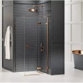 New Trendy Avexa kabina pięciokątna asymetryczna 1000x800x2000 mm miedź szczotkowana
