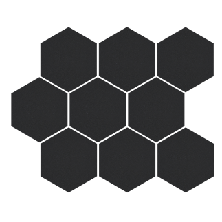 Cerrad Cambia Black Lappato Mozaika Heksagon Płytka Gresowa 33,4 x 27,53 cm