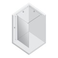 New Trendy Nesta walk-in 110*200 gunmetal brushed szkło przezroczyste rys.tech.
