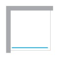 New Trendy Nesta kabina walk-in U 900x2000 mm gunmetal brushed