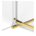 New Trendy Avexa kabina prostokątna gold brushed 100x90x200 cm