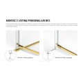 New Trendy Avexa kabina prostokątna gold brushed 100x90x200 cm