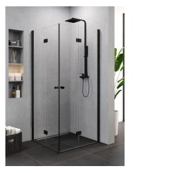 New Trendy kabina Superia black prostokątna 80x90x195 cm