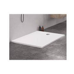New Trendy Nex brodzik konglomeratowy biały 100x80x3,5