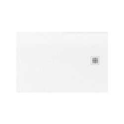 New Trendy Mori brodzik konglomeratowy biały 100x90x3