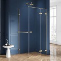 New Trendy Kabina Avexa gold brushed 1D P 120/90