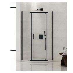 New Trendy New Komfort kabina piąciokątna black 100x80x195