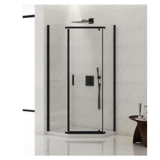 New Trendy New Komfort kabina piąciokątna black 100x80x195