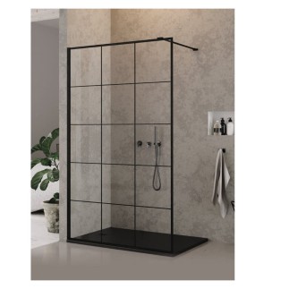 New Trendy Modus ścianka prysznicowa black szprosy 90x200