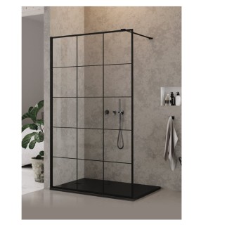 New Trendy New Modus ścianka prysznicowa walk-in black szprosy 90x200