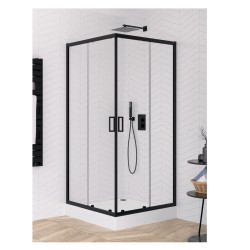 New Trendy Suvia kabina kwadratowa black z brodzikiem Maro 80x80x201