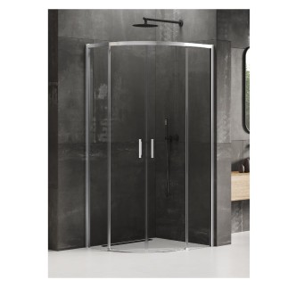 New Trendy Prime kabina półokrągła R55 chrom 80x80x200