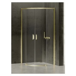 New Trendy Prime kabina półokrągła R55 light gold 90x90x200