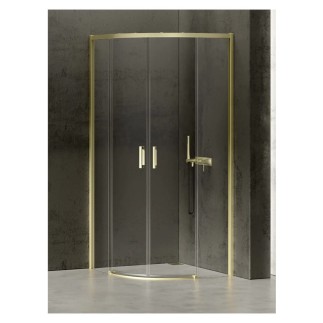 New Trendy Prime kabina półokrągła R55 light gold 90x90x200