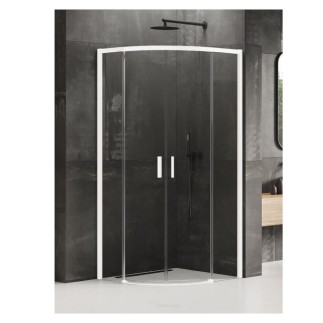 New Trendy Prime kabina półokrągła R55 white 90x90x200