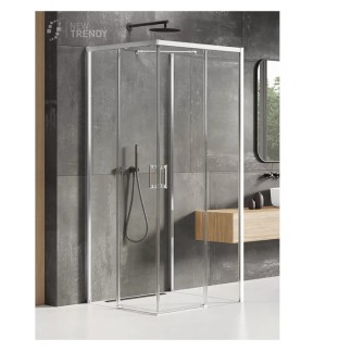 New Trendy Prime kabina prostokątna przyścienna prawa chrom 700x100x200