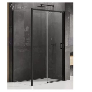 New Trendy kabina protokątna lewa black 120x90