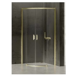 New Trendy Prime kabina półokrągła r55 light gold 80x80x200