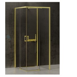 New Trendy Prime kabina kwadratowa przyścienna light gold 90x90x200