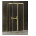 New Trendy Prime kabina prostokątna przyścienna lewa light gold 90x100