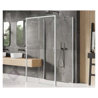 New Trendy Prime kabina prostokątna przyścienna lewa chrom 120x90x200