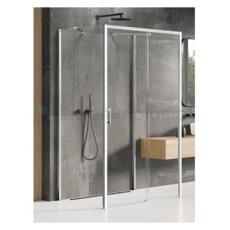 New Trendy Prime kabina prostokątna przyścienna prawa chrom 100x80x200