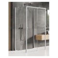 New Trendy Prime kabina prostkątna przyścienna prawa chrom 120x80x200