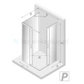 New Trendy Prime kabina prostokątna przyścienna prawa chrom 100x80x200